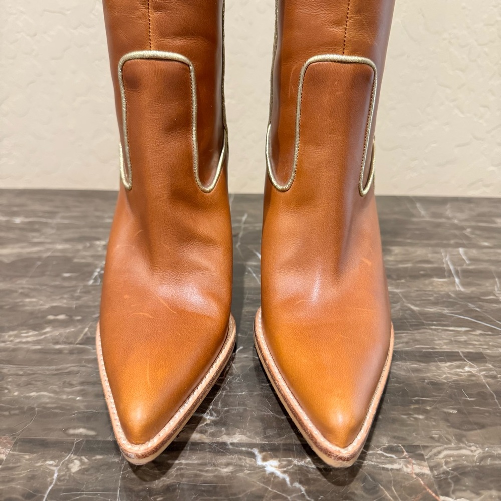 Vintage Cole Haan X Nike Lab G-Series Embellished Leather Cowboy Boots - Picture 6 of 12
